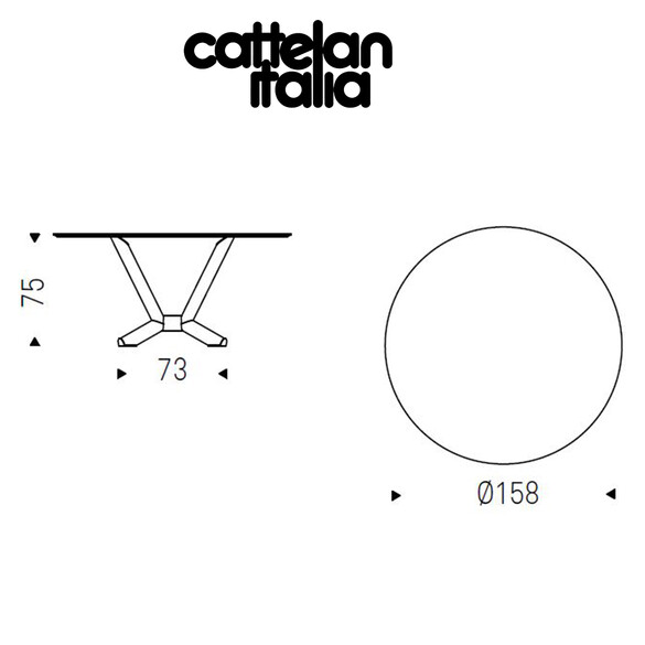 Cattelan Italia PLANER KERAMIK ROUND Esstisch  158 cm