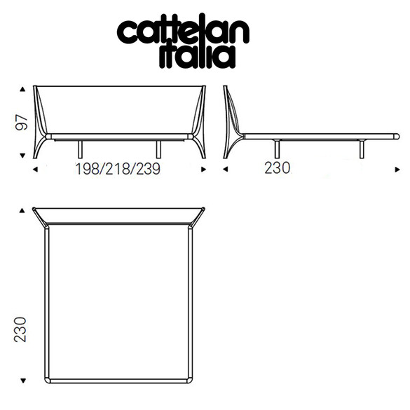 Cattelan Italia NELSON Bett mit Softlederbezug