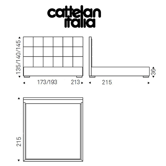 Cattelan Italia WILLIAM Bett mit Kunstlederbezug