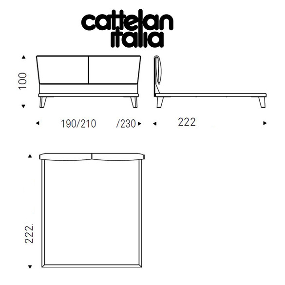 Cattelan Italia ADAM Bett mit Kunstlederbezug