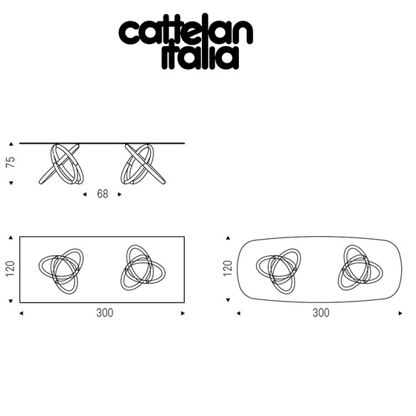 Cattelan Italia CARIOCA Esstisch 300 cm