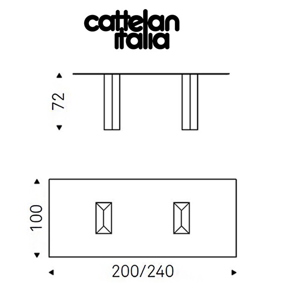 Cattelan Italia DIAPASON Esstisch 200/240 cm
