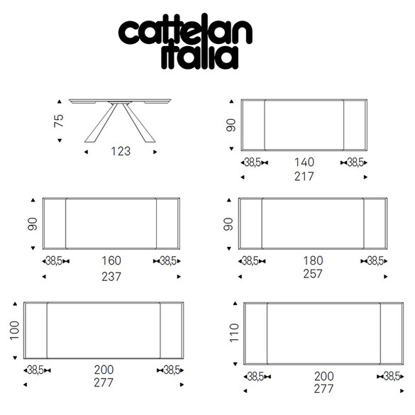 Cattelan Italia ELIOT WOOD DRIVE ausziehbarer Esstisch