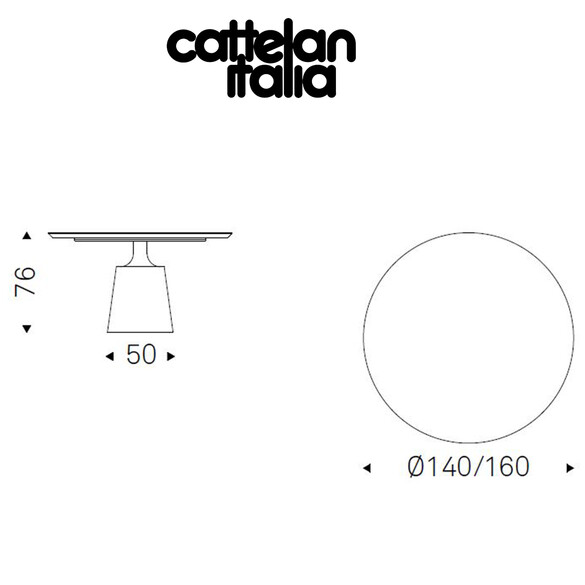 Cattelan Italia YODA WOOD Esstisch mit Holzplatte