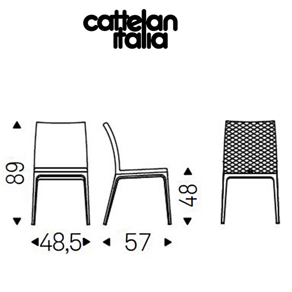 Cattelan Italia ARCADIA COUTURE Stuhl mit niedriger Rckenlehne