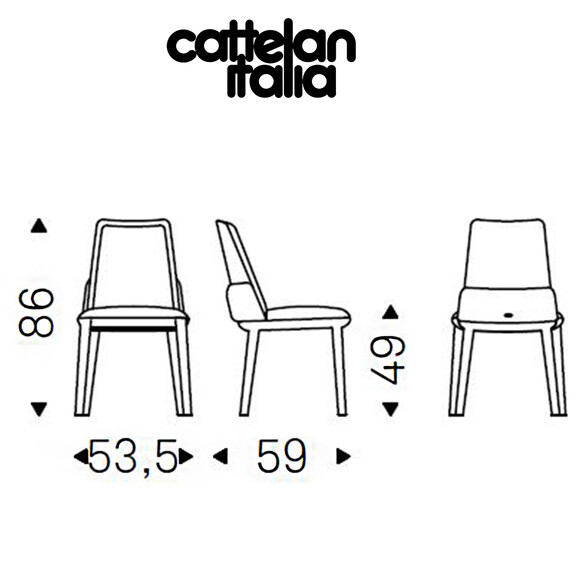 Cattelan Italia BELINDA Stuhl ohne Armlehnen