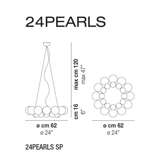 Vistosi 24 Pearls SP Pendelleuchte (G9)