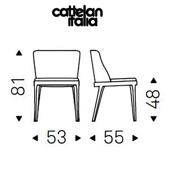 Cattelan Italia MAGDA Stuhl ohne Armlehnen