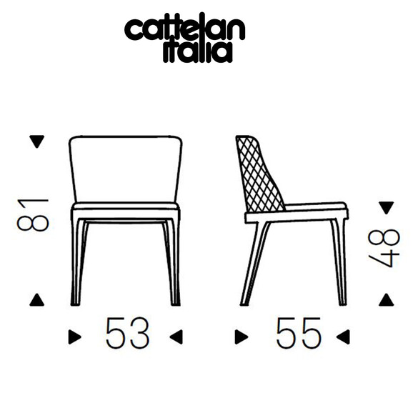 Cattelan Italia MAGDA COUTURE Stuhl ohne Armlehnen