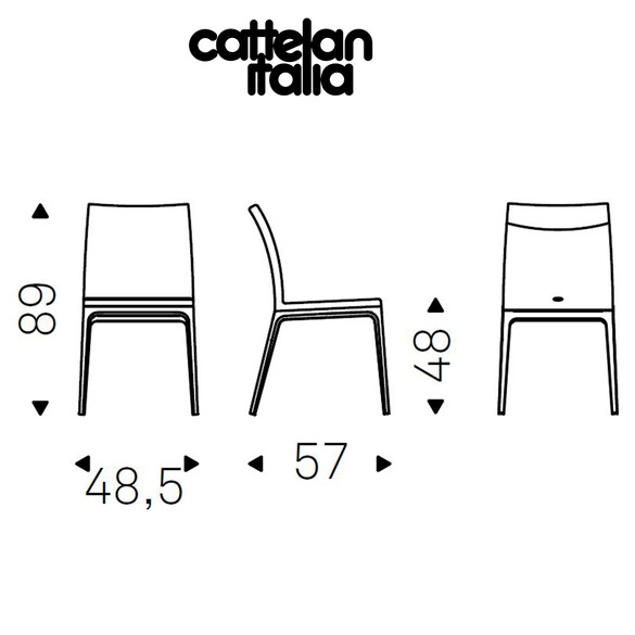 Cattelan Italia ARCADIA Stuhl ohne Armlehnen