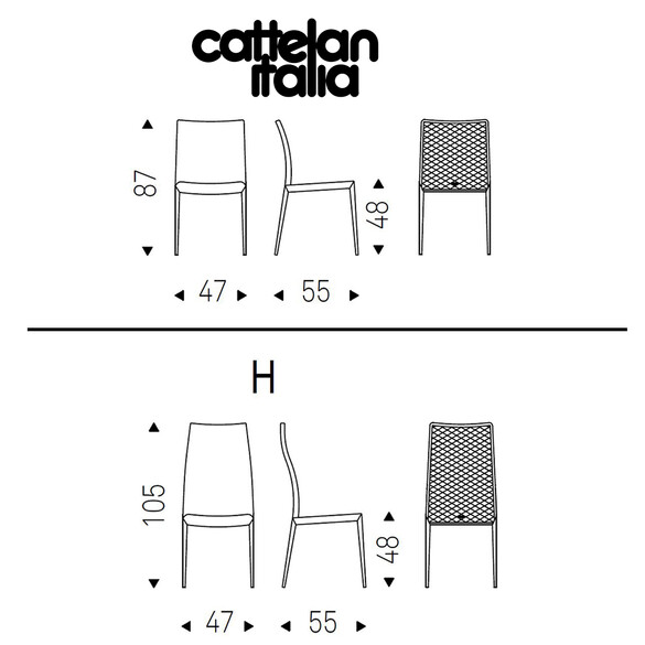 Cattelan Italia NORMA ML COUTURE Stuhl