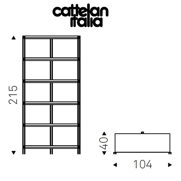 Cattelan Italia HUDSON modulares Bücherregal