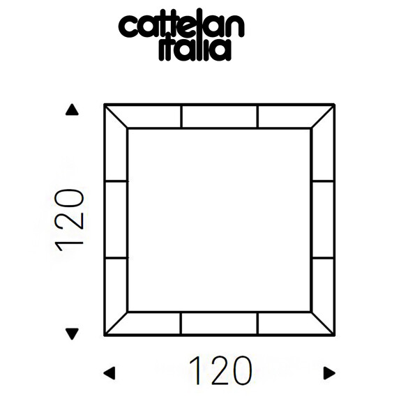 Cattelan Italia REGAL Wandspiegel 120x120 cm