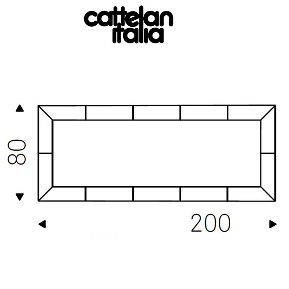 Cattelan Italia REGAL Wandspiegel 200x80 cm