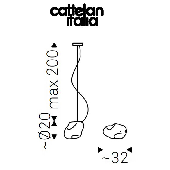 Cattelan Italia CLOUD Pendelleuchte 1-flammig