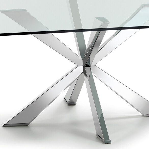 Cattelan Italia SPYDER quadratischer Esstisch mit Glasplatte