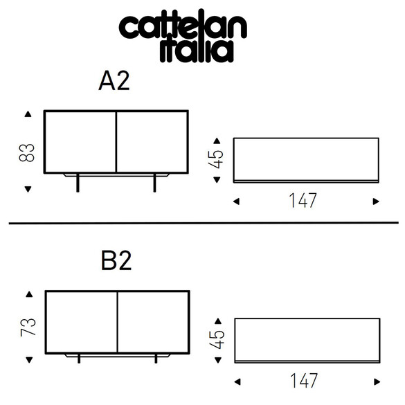 Cattelan Italia OXFORD Anrichte 2-trig