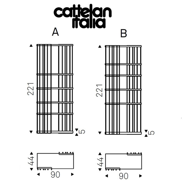 Cattelan Italia ARSENAL modulares Bcherregal im SET (A & B)