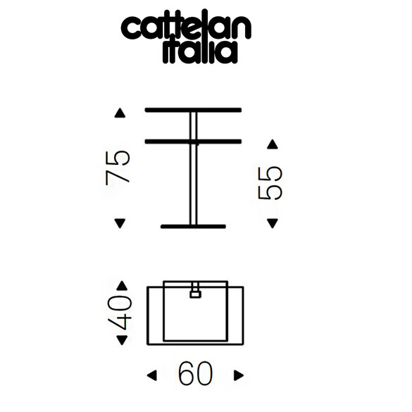 Cattelan Italia LAP höhenverstellbarer Couch- und Beistelltisch