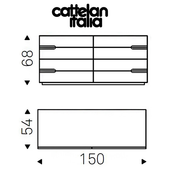Cattelan Italia CIRO Kommode, 8 x Schubladen