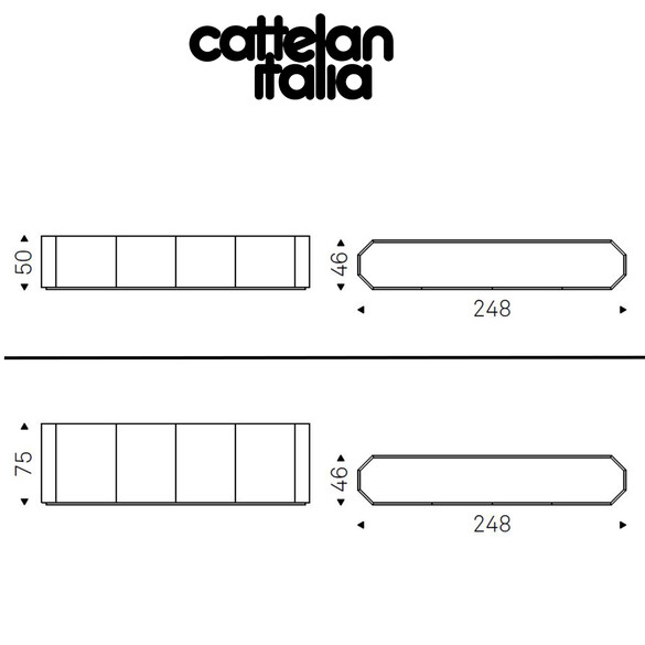 Cattelan Italia CHELSEA Anrichte 4-trig