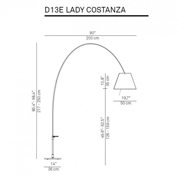 Luceplan LADY COSTANZA D13E Stehleuchte mit Ein-/Ausschalter