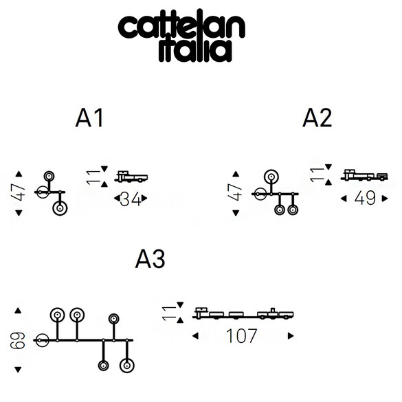 Cattelan Italia CIRCUIT A LED-Wandleuchte