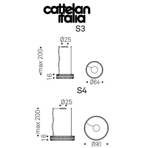 Cattelan Italia PHOENIX S3/S4 LED-Pendelleuchte