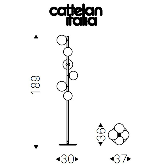 Cattelan Italia PLANETA P Stehleuchte 189 cm