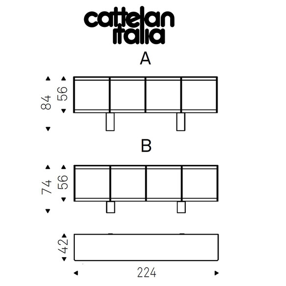 Cattelan Italia BOUTIQUE Anrichte mit LED-Beleuchtung