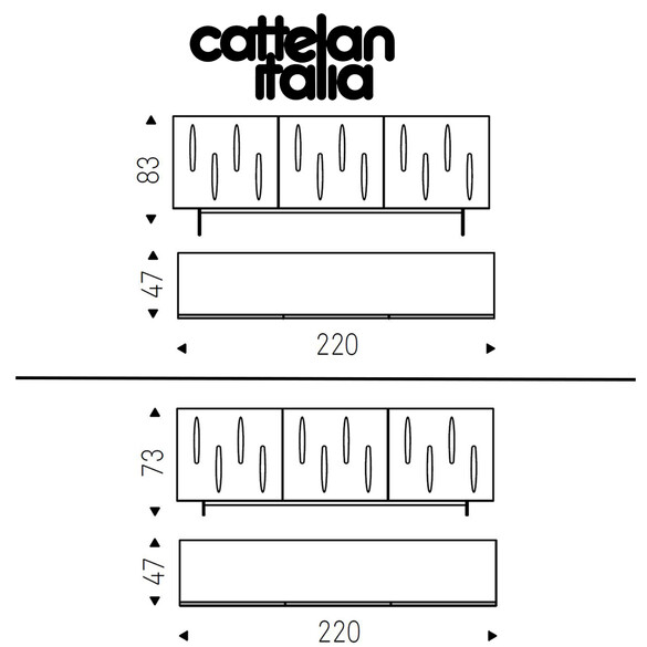 Cattelan Italia CARNABY Anrichte 3-trig