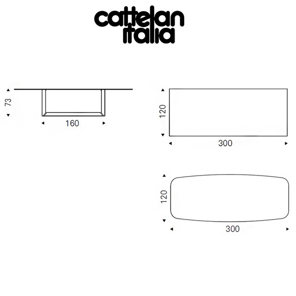 Cattelan Italia DRAGON CrystalArt Esstisch mit Glasplatte