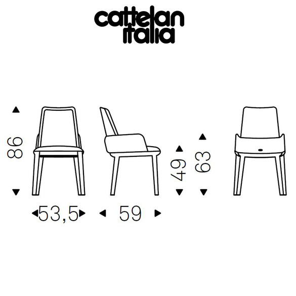 Cattelan Italia BELINDA Stuhl mit Armlehnen