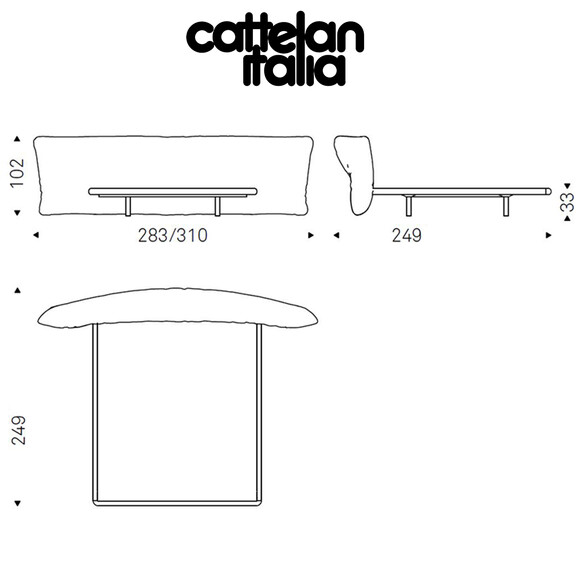 Cattelan Italia MARLON Bett mit Softlederbezug