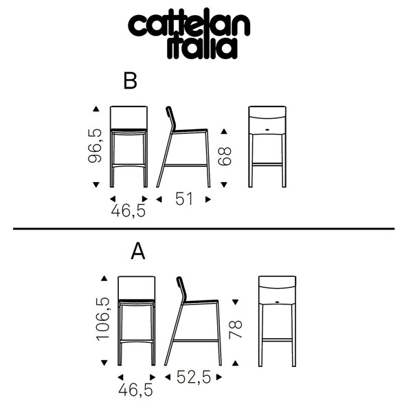 Cattelan Italia ISABEL ML Tresen- und Barhocker