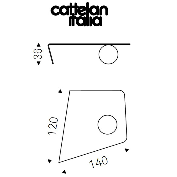 Cattelan Italia GLOBE Couchtisch 140x120 cm - SONDERPREIS
