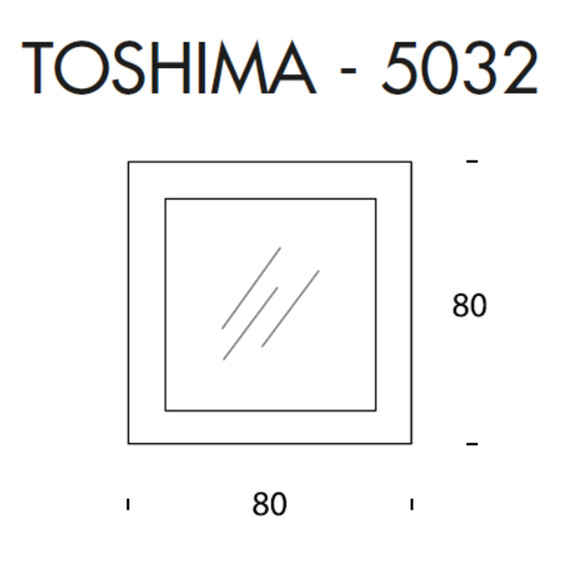Tonin Casa TOSHIMA T5032S Spiegel 80x80 cm