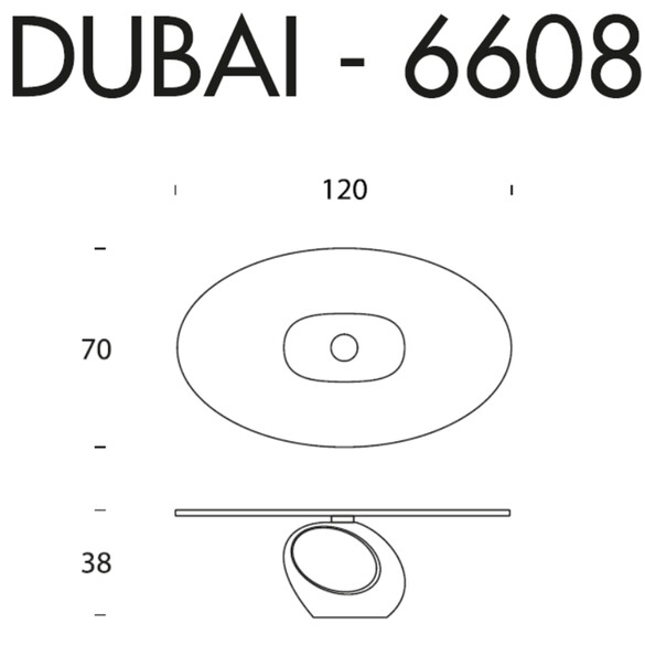 Tonin Casa DUBAI T6608 Couchtisch