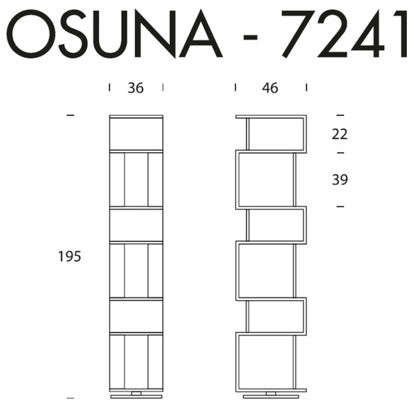Tonin Casa OSUNA T7241 drehbares Bücherregal