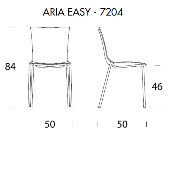 Tonin Casa ARIA EASY 7204 stapelbarer Stuhl im 2er-Set
