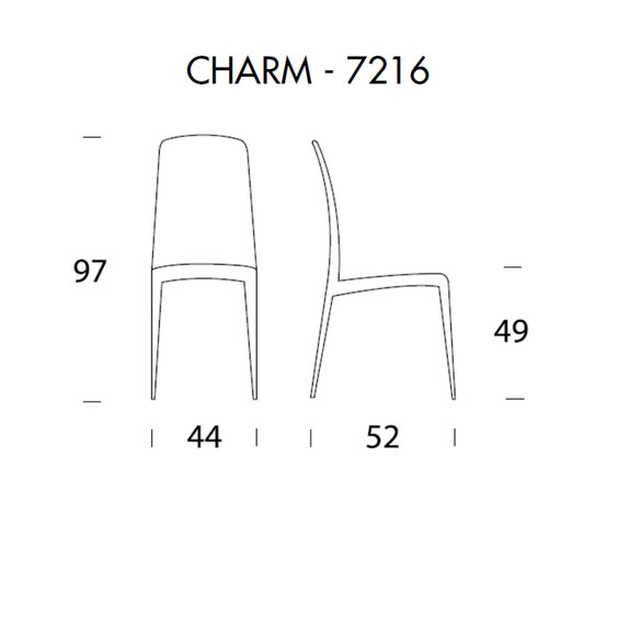 Tonin Casa CHARM T7216S Stuhl mit Lederbezug