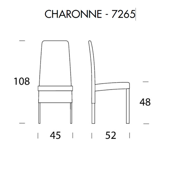 Tonin Casa CHARONNE 7265 Stuhl mit Lederbezug