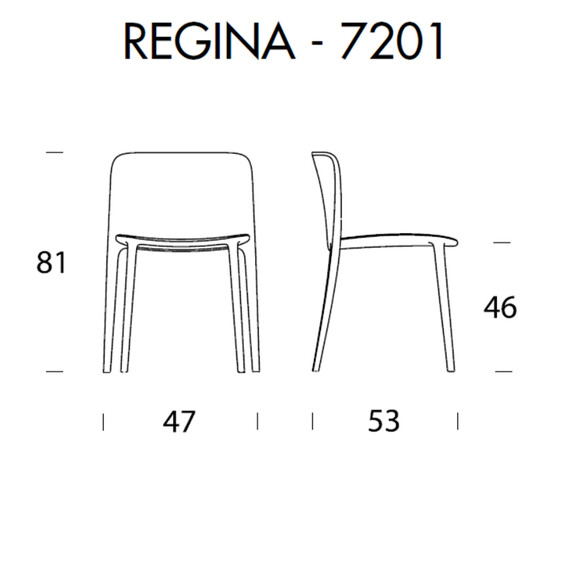 Tonin Casa REGINA T7201S Stuhl mit Lederbezug
