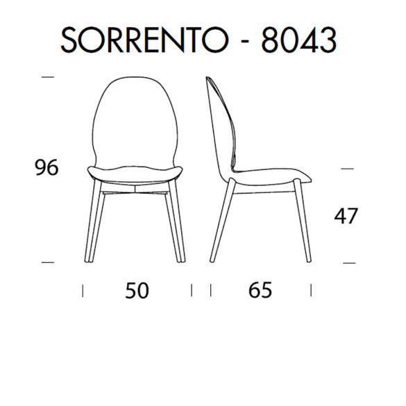 Tonin Casa SORRENTO T8043S Stuhl mit Lederbezug