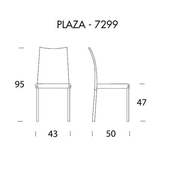 Tonin Casa PLAZA T7299A Stuhl mit Kernlederbezug
