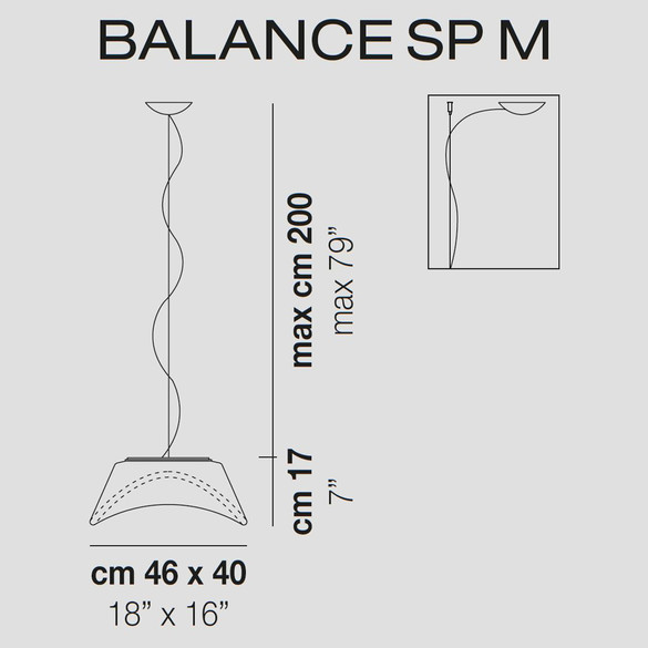 Vistosi Balance SP M Designer Pendelleuchte 46 cm (E27)