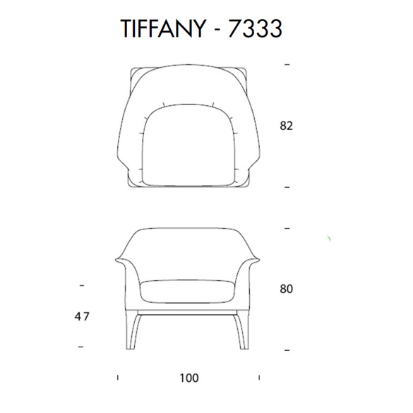 Tonin Casa TIFFANY T7333S Sessel mit Lederbezug