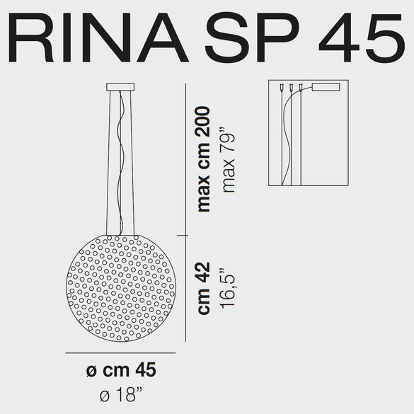 Vistosi Rina SP 45 Pendelleuchte (E27)