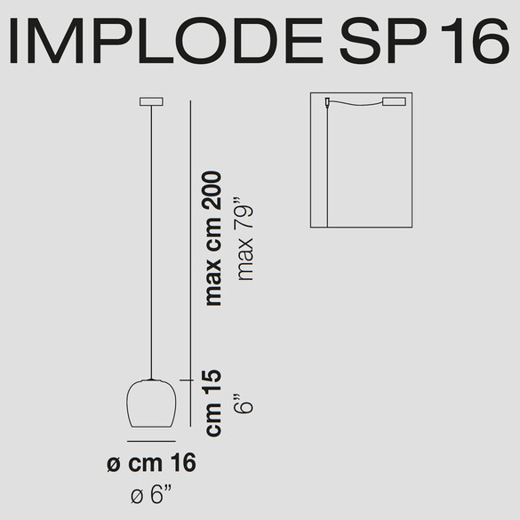 Vistosi Implode SP 16 Pendelleuchte Ø 16 cm (G9)