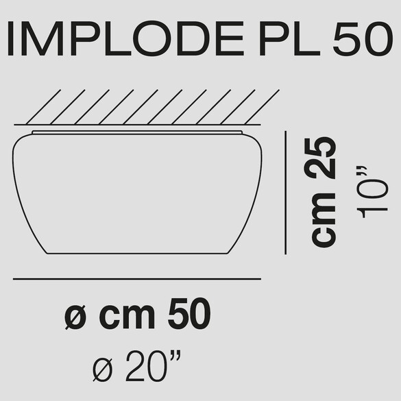 Vistosi Implode PL50 Deckenleuchte (E27)